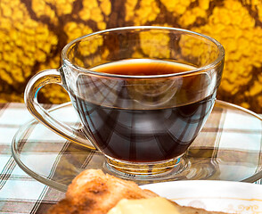 Image showing Butter Toast Indicates Morning Meal And Black 