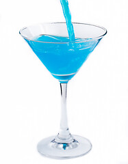 Image showing Blue Cocktail Indicates Vodka Party And Celebration