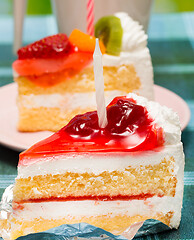 Image showing Birthday Cream Cakes Represents Berries Delicious And Berry 