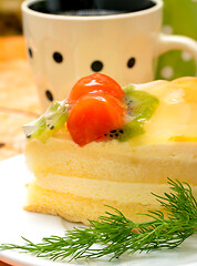 Image showing Strawberry Cake Fresh Means Indulgence Food And Delicious