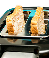 Image showing Bread Toaster Shows Meal Time And Break 
