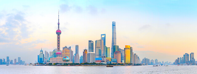 Image showing Shanghai colorful panorama, China