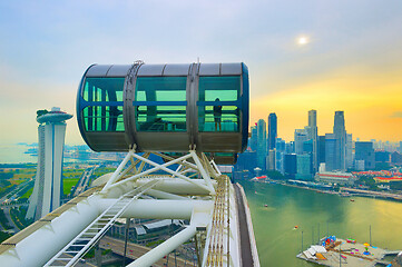 Image showing Singapore  Flyer and Downtown Core