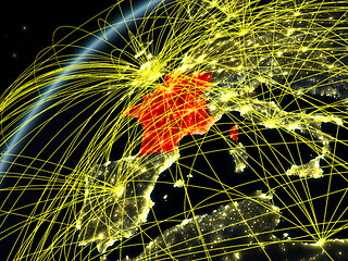 Image showing France on Earth with network