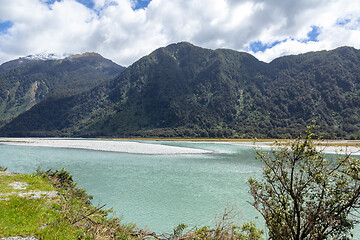 Image showing riverbed landscape scenery in south New Zealand