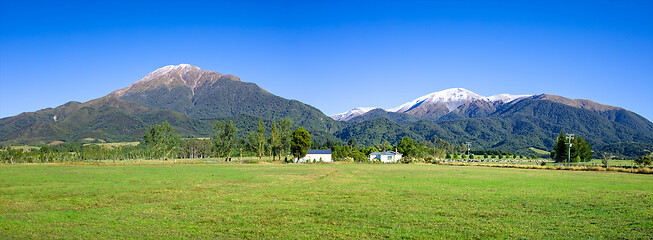 Image showing Mount Taylor and Mount Hutt scenery in south New Zealand