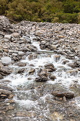 Image showing Riverbed of the Franz Josef Glacier, New Zealand