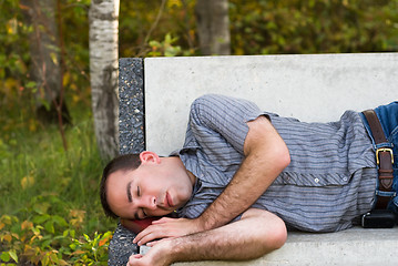 Image showing Tired Student