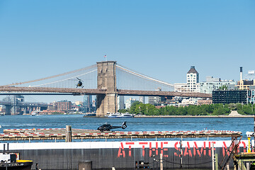 Image showing helicopter flight downtown New York City