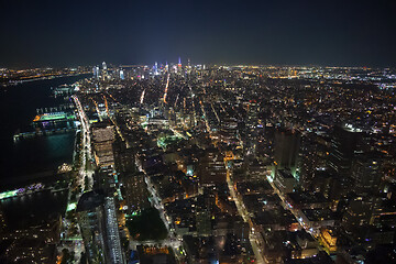 Image showing New York City Manhattan by night