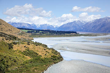 Image showing Mountain Alps scenery in south New Zealand