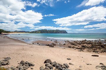 Image showing hot springs beach New Zealand Coromandel