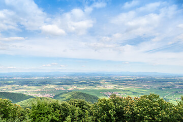 Image showing aerial view from Haut-Koenigsbourg in France