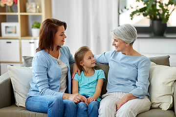 Image showing smiling mother, daughter and grandmother