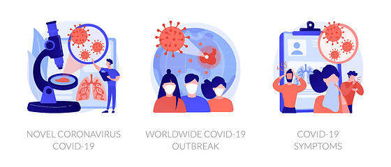 Image showing Coronavirus epidemy outbreak abstract concept vector illustratio