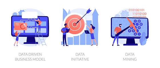 Image showing Data use in business vector concept metaphors