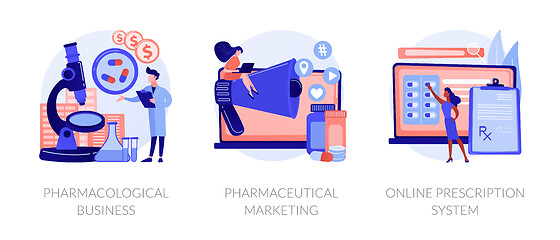 Image showing Pharmacological service vector concept metaphors.