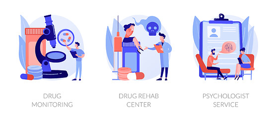 Image showing Addiction treatment vector concept metaphors.