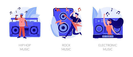 Image showing Popular music styles vector concept metaphors.