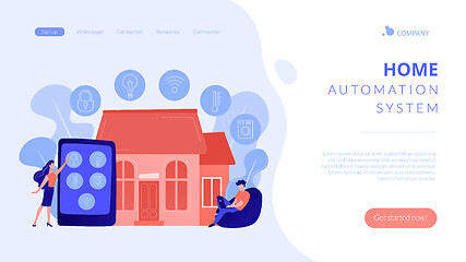 Image showing Smart home concept landing page.