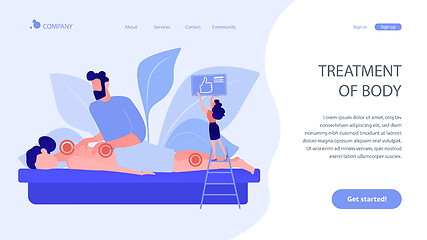 Image showing Professional massage therapy concept landing page