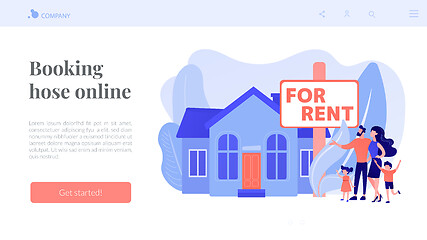 Image showing House for rent concept landing page.