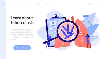 Image showing Tuberculosis concept landing page.