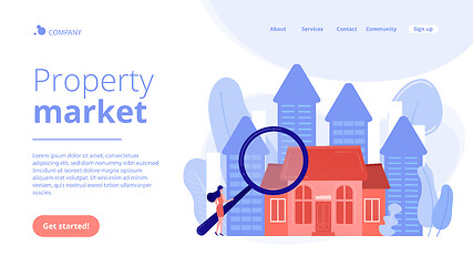 Image showing Real estate concept landing page.
