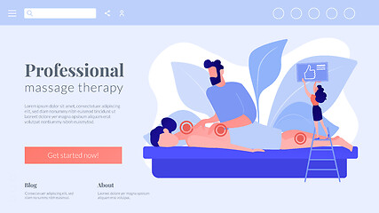 Image showing Professional massage therapy concept landing page