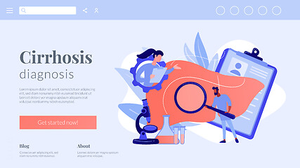 Image showing Cirrhosis concept landing page.