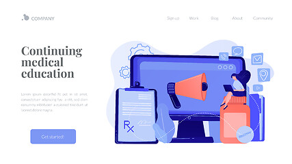 Image showing Pharmaceutical marketing concept landing page.