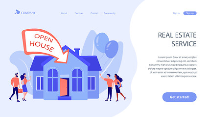 Image showing Open house concept landing page.