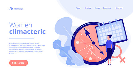 Image showing Menopause concept landing page.