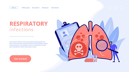 Image showing Lower respiratory infections concept landing page.