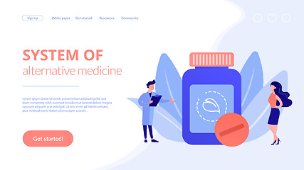 Image showing Homeopathy concept landing page