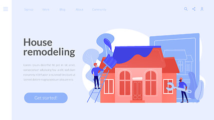 Image showing House renovation concept landing page.