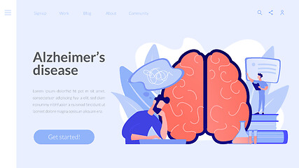 Image showing Alzheimer disease concept landing page.