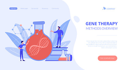 Image showing Gene therapy concept landing page.