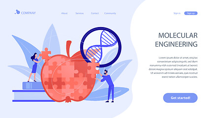 Image showing Genetically modified organism concept landing page.