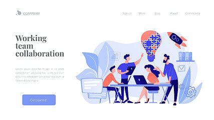 Image showing Collaboration concept landing page.