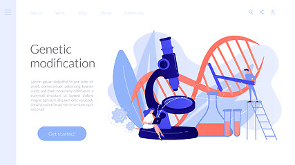 Image showing Genetic engineering concept landing page.