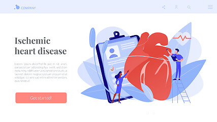 Image showing Ischemic heart disease concept landing page.