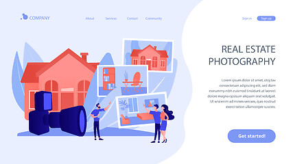 Image showing Real estate photography concept landing page