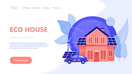 Image showing Eco house concept landing page.