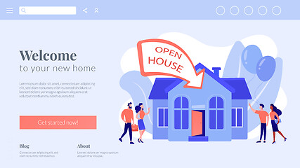 Image showing Open house concept landing page.