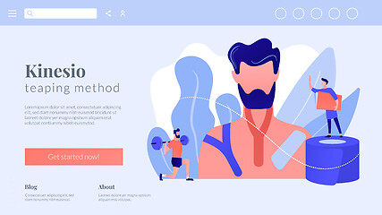 Image showing Kinesiology taping concept landing page.