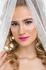 Image showing Bride with mask drawn on face