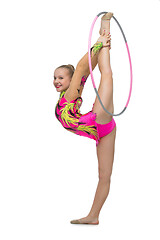 Image showing Beautiful teenage gymnast girl