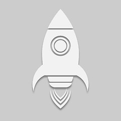 Image showing rocket icon in bright style