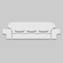 Image showing sofa icon with a back for relaxation